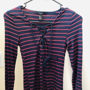 Forever 21 lace up shirt